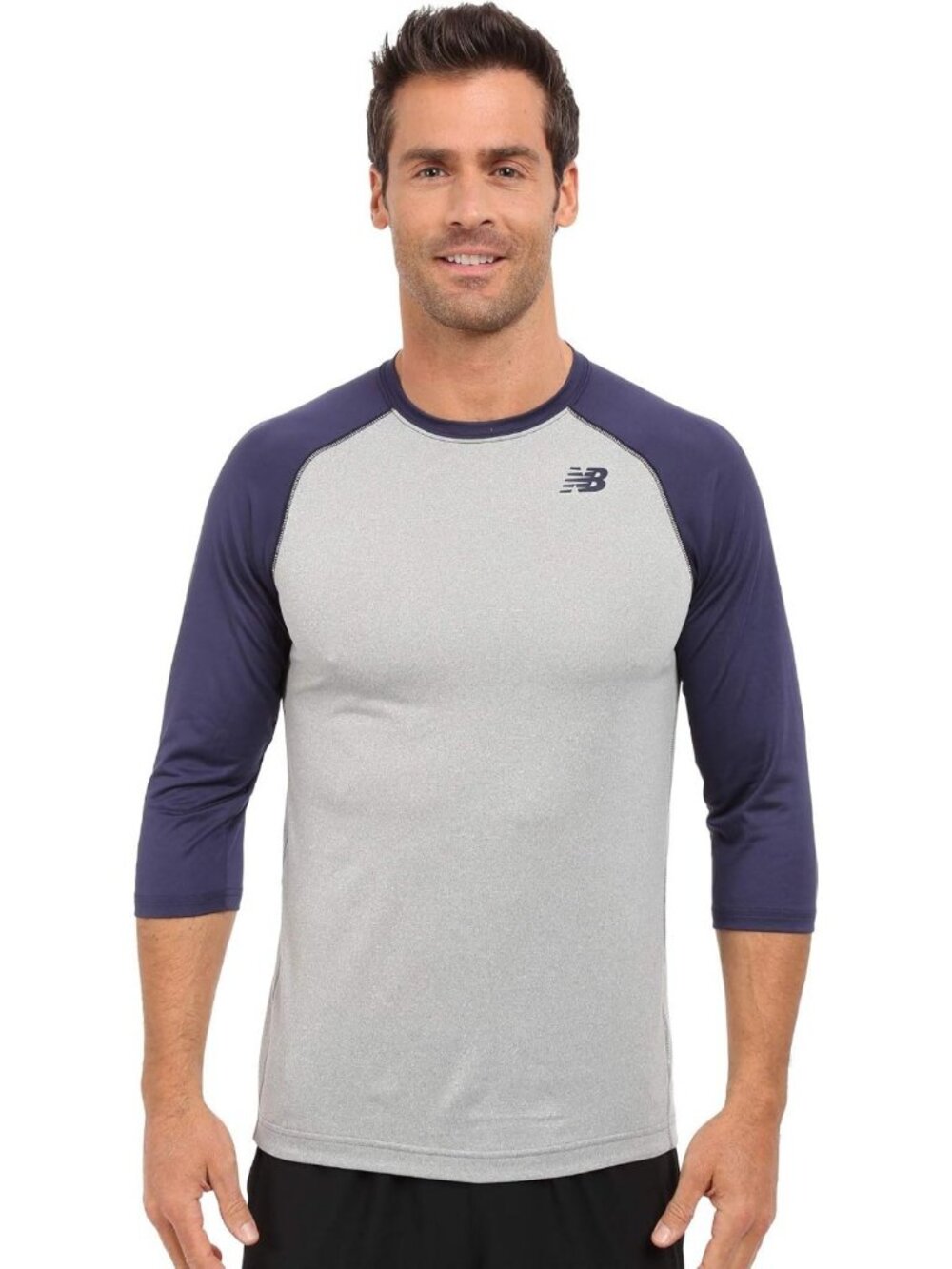 New Balance Mens 3/4 Baseball Raglan Top